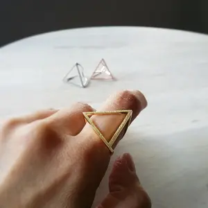 Open Triangle Futuristic Ring