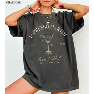 Comfort Colors Espresso Martini T-shirt, Classic Top Menswear Cotton