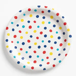 Colorful Polka Dot 6.75" Round Paper Plates