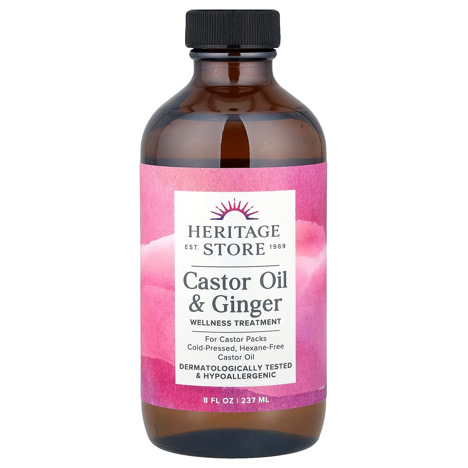 Heritage Store Castor Oil & Ginger, 8 fl oz (237 ml)