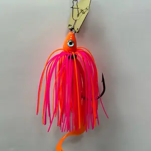 Witt's Custom Chatter Baits for Large Mouth Bass, Smallmouth Bass, Northern Pike and Musky - Handcrafted Fishing Lure with Twister Tail, Goldplated Blades, and 18 Color Options