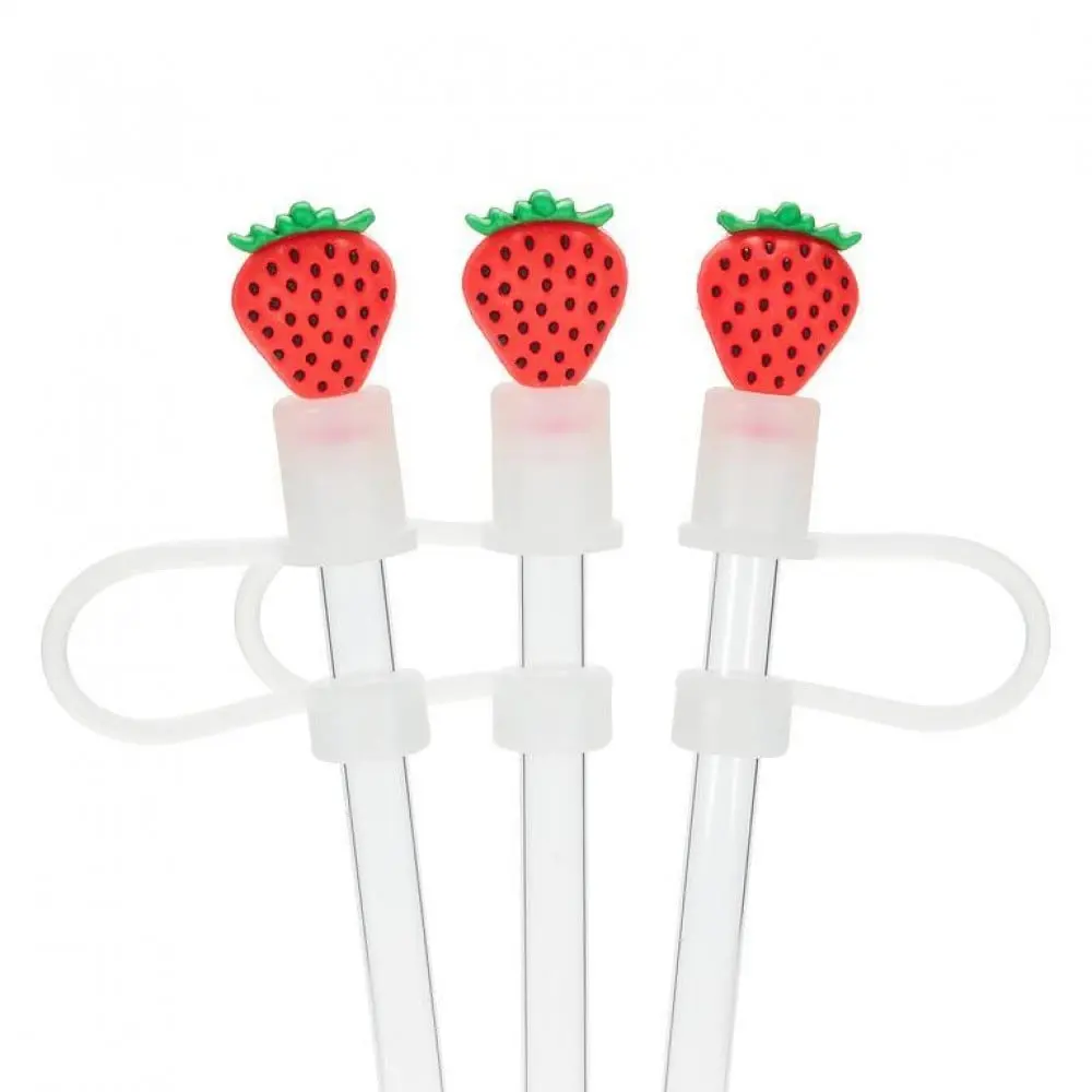 MDR Trading AB-27-SLURPP-014-Q01 13 in. Jumbo with Strawberry Caps Straws, Red - Set of 3