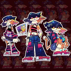 Meowskull Freaks Sticker Pack – Edgy Indie Cartoon Vinyl Stickers for Laptops, Water Bottles & Journals