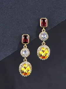 ICED CHICS 1 Pair Hip-hop Synthetic Zircon Stud Earrings, Artificial Cubic Zirconia Earrings, Ear Studs, Elegant and Noble, The Perfect Choice for Dates, Banquets and Weddings