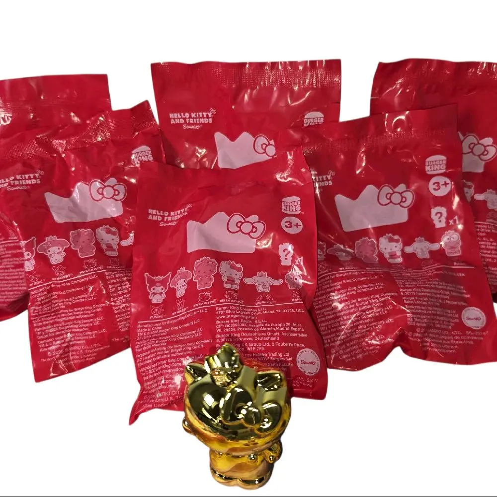 2026 Hello Kitty Burger King Full Set Includes Gold Rare Sealed In Original Pack