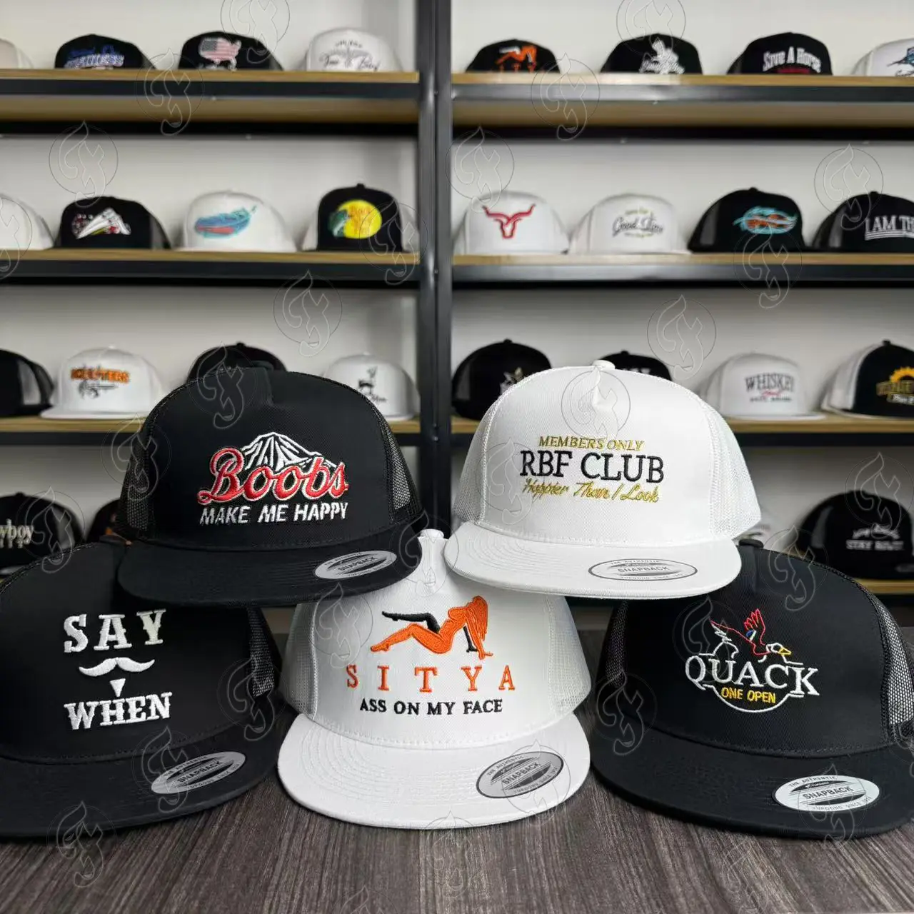 Hats Mystery Box, 5 pieces random women’s hats and trucker caps, EUC Mystery Hat Box 5-Piece Pack - Five randomly selected flat  main image 3