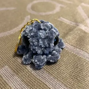 Custom crochet octopus keychain