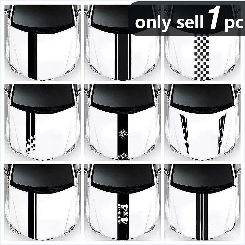 Personalized Car Hood Sticker, Decal For Cars, Automobile Decals, Waterproof UV Resistant Vinyl Wrap, Unique Irregular Shape, Durable Design, Suitable for Various Vehicle Types, Decals For Vehicles