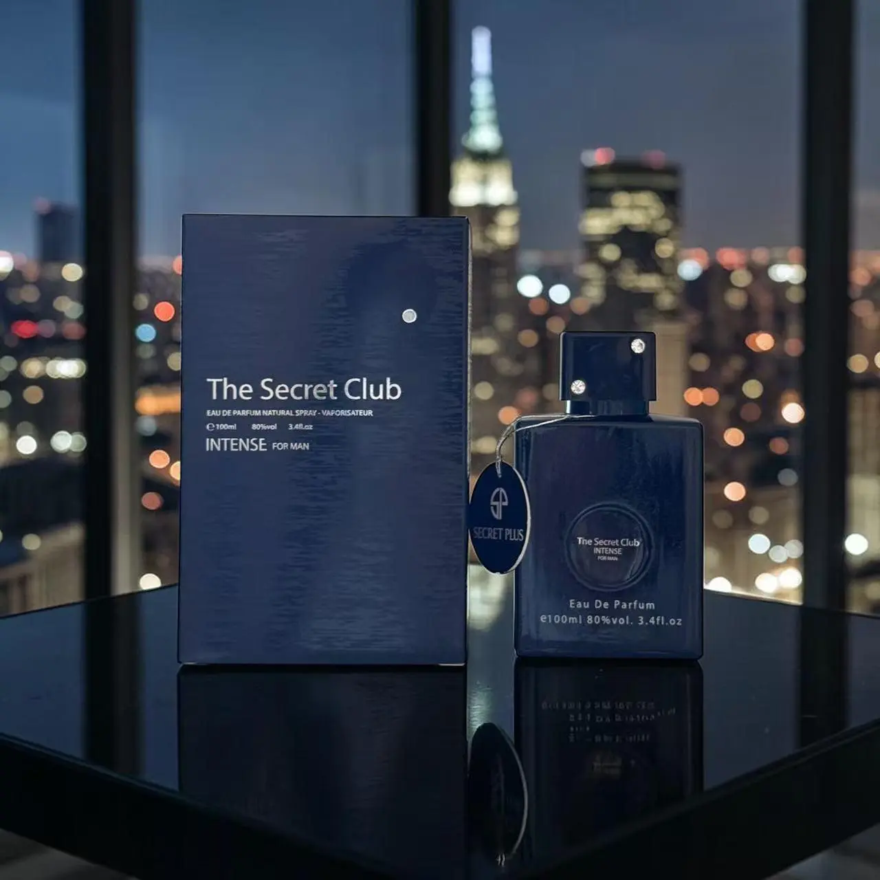 The Secret Club Intense For Man Luxury-Inspired, Midnight, Longlasting, Perfume-Inspired Men's Fragrance - Sophisticated Power Statement, 100ml/3.4 fl.oz., Single Item, Midnight Men's Fragrance