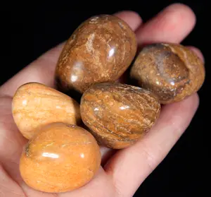 1lb of Tumbled Medium Yellow Jasper Crystal