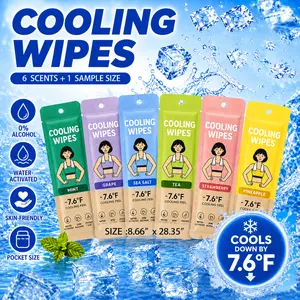 Cooling Body Wipes, Fruity Scent Cooling Wipes, Towel for Hot Weather, Cooling Neck Wraps, Ice Towel, Instant & Long-Lasting Cooling for Outdoor Performance, Large Cooling Body Wipe, Must Have for Summer Travel, Running,Gym , Camping Gardening & Daily Use