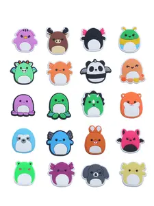 Kawaii Plush Dolls for Croc Charms, Charm Accessory, Shoe Charms & Decorations, Fits Wristbands & Clogs, Ideal Gift for Kids, 16-20pc Set