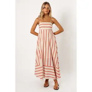 Brea Maxi Dress - Cream Stripe