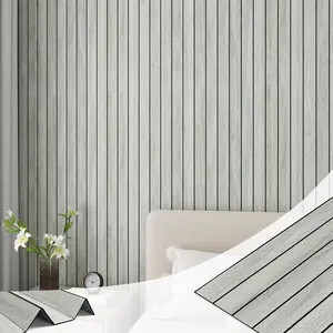 Herringbone  Slat Wall Panels for Bedroom Walls Peel and Stick Fluted Wooden Wall Panels Grey  Slat Panel Roll  Bathroom Interior Decor  Self Adhesive  PVC 11.8"x79"