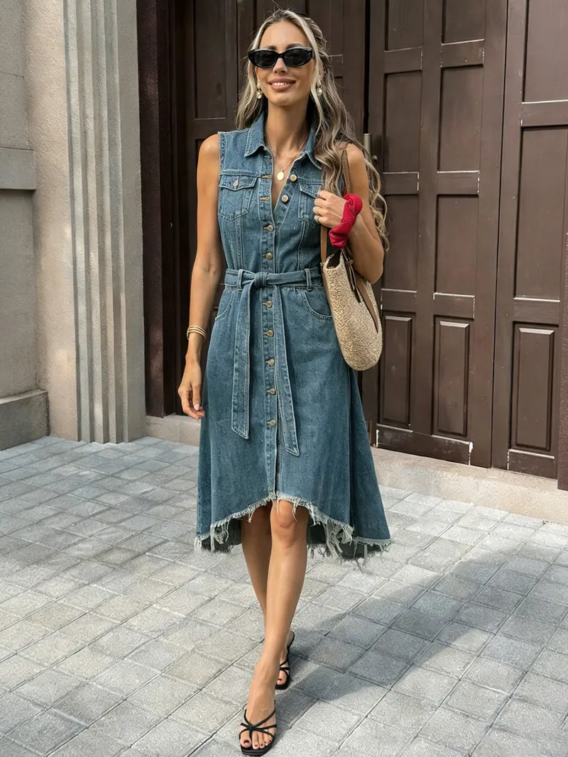 denim dress sleeveless - TikTok Shop denim dress sleeveless - TikTok Shop