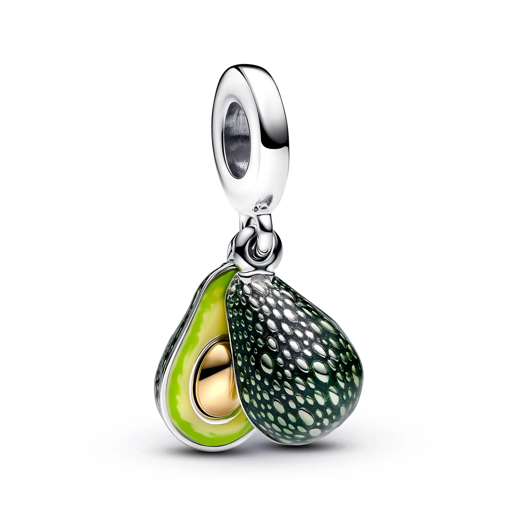 Pandora Moments Avocado Double Dangle Charm 763405C01 - Fashion Accessories for Charms & Pendants, Dangle Styles, Decorative Designs, Dangle Charms & Pendants
