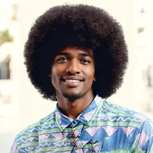 Afro curly Wig Men 70'S Costumes Disco Wig Short Brown Curly Synthetic hair Natural Fluffy for Men Women Hip Hop Festival Cosplay Vintage Party