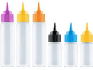6 Easy Small Squeeze Bottles - 3 Each (1 and 2 Ounce) - for Writing, Baking, Coloring & Royal Icing Supplies