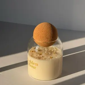 Golden Hour Candle – Cashmere Petals Scent. Handmade Luxury Candle
