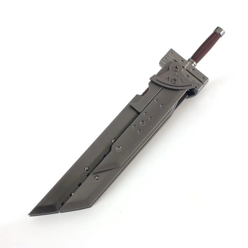 Collectible Alloy Buster Sword Replica Keychain - Cloud Strife Game-Inspired, 25cm 7-in-1 Detachable Engraved Model, Premium Boxed Unique Collectibles for Gamers, Birthday Gift Ideas, Unique Gifts, Video Game, Gunmetal Finish, Replica Buster Sword, Keycha
