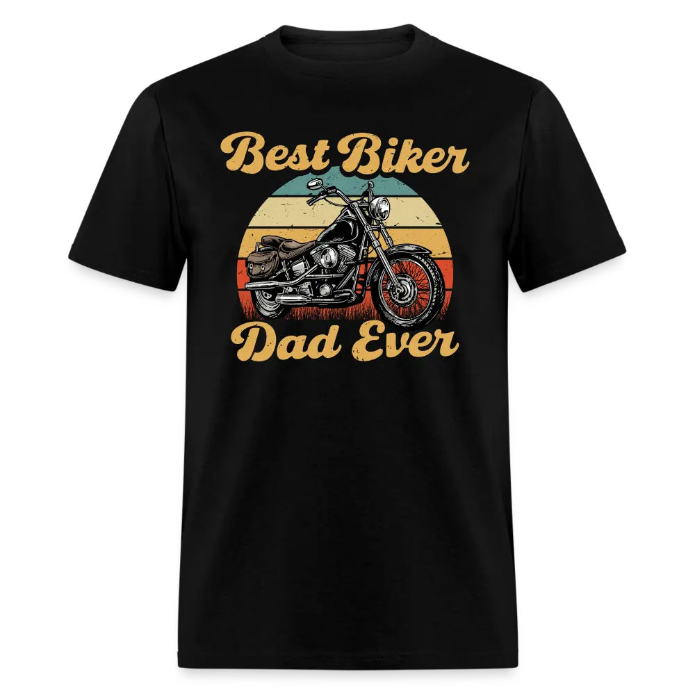 100% Cotton Men Best Biker Dad Ever - Tshirt