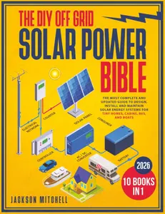The DIY Off Grid Solar Power Bible: [10 in 1] The Most Complete and Updated Guide to Design, Install, and Maintain Solar Energy Systems for Tiny Homes, Cabins, Rvs, and Boats