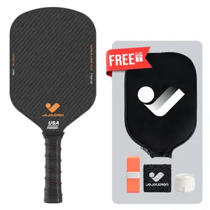 [TikTokShopBlackFriday]JOJOLEMON Shark 100 Pickleball Paddles,3K Carbon Fiber Weave,Thermoformed, USAPA Approved,Black,16MM, Strength and Stability