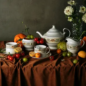 Aynsley British Fine Bone China Tea Pot Set - Classic Design Luxury Kitchenware for Gifting, Banquet Tabletop Tea & Coffeeware Elevation