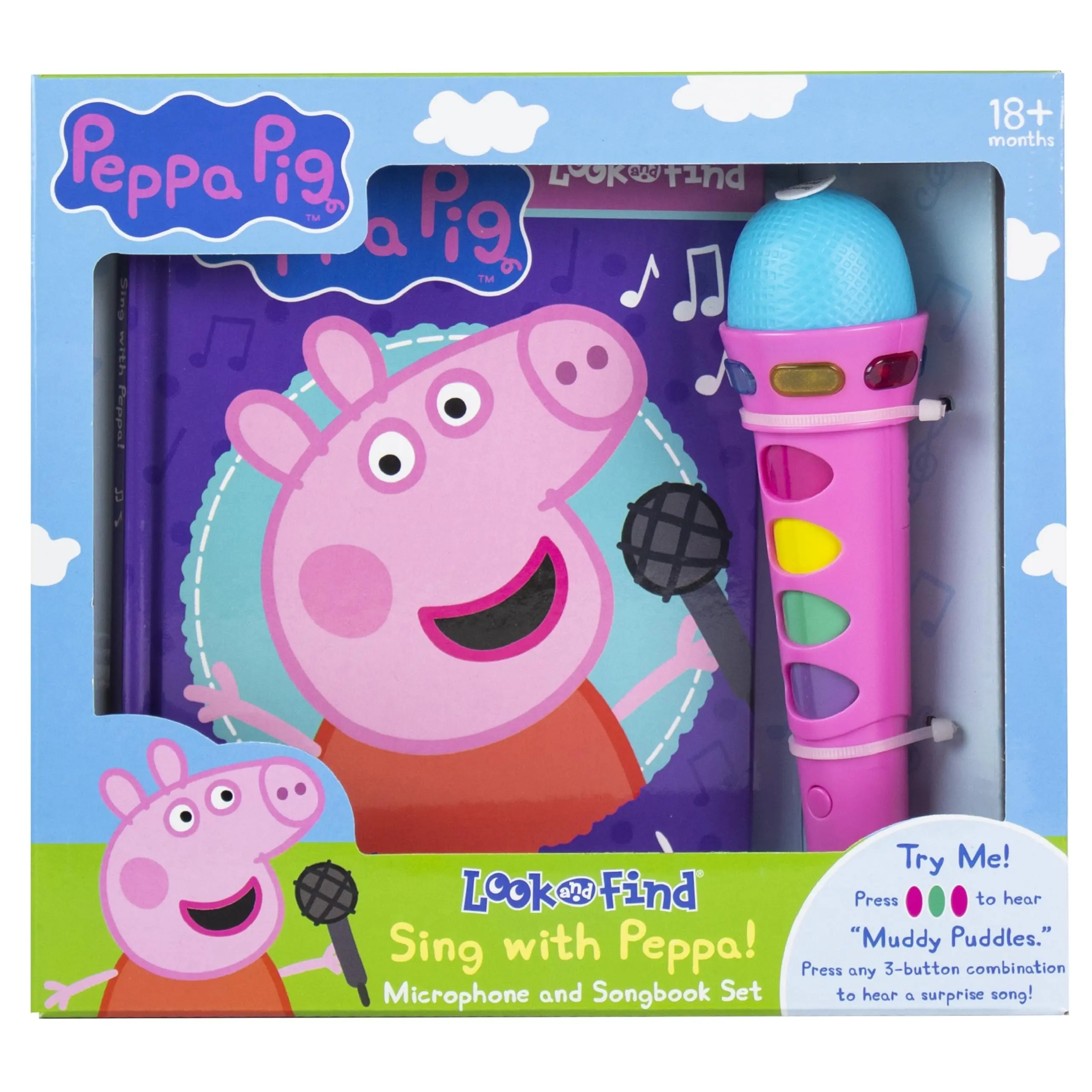 Peppa Pig: Sing with Peppa! Look and Find Microphone and Songbook Set [With Microphone and Battery] -- Pi Kids - Hardcover