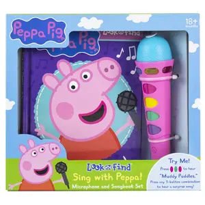 Peppa Pig: Sing with Peppa! Look and Find Microphone and Songbook Set [With Microphone and Battery] -- Pi Kids - Hardcover