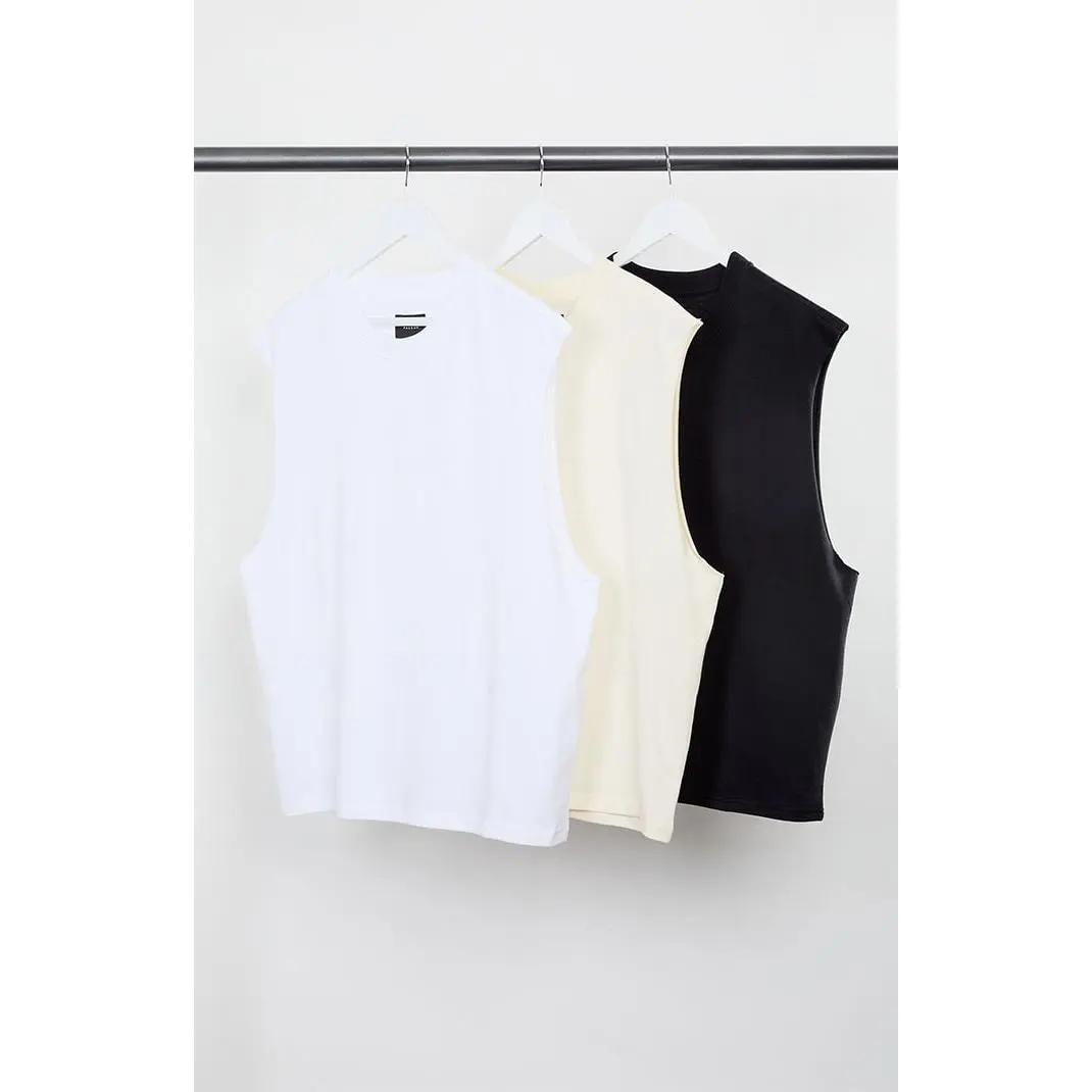 Pacsun Men's 3 Pack Cut Off Muscle T-Shirts