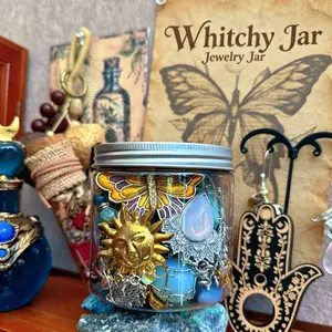 Jollyhit Witchy Aesthetic &Subtle Fairy Mix Mystery Jewelry Jar – 30PCS Costume Jewelry Set | Celestial Botanical Charms | Magical Gift for Her tiktokshopspringglowup Antique Butterfly summerwins