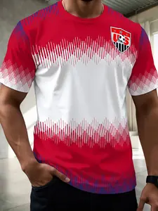 American Team Football Crest Soccer Jersey, Sporty Fitted Design, Long Sleeve H-Type Silhouette, All-Season Wear for Training & Casual Use, Sport Top