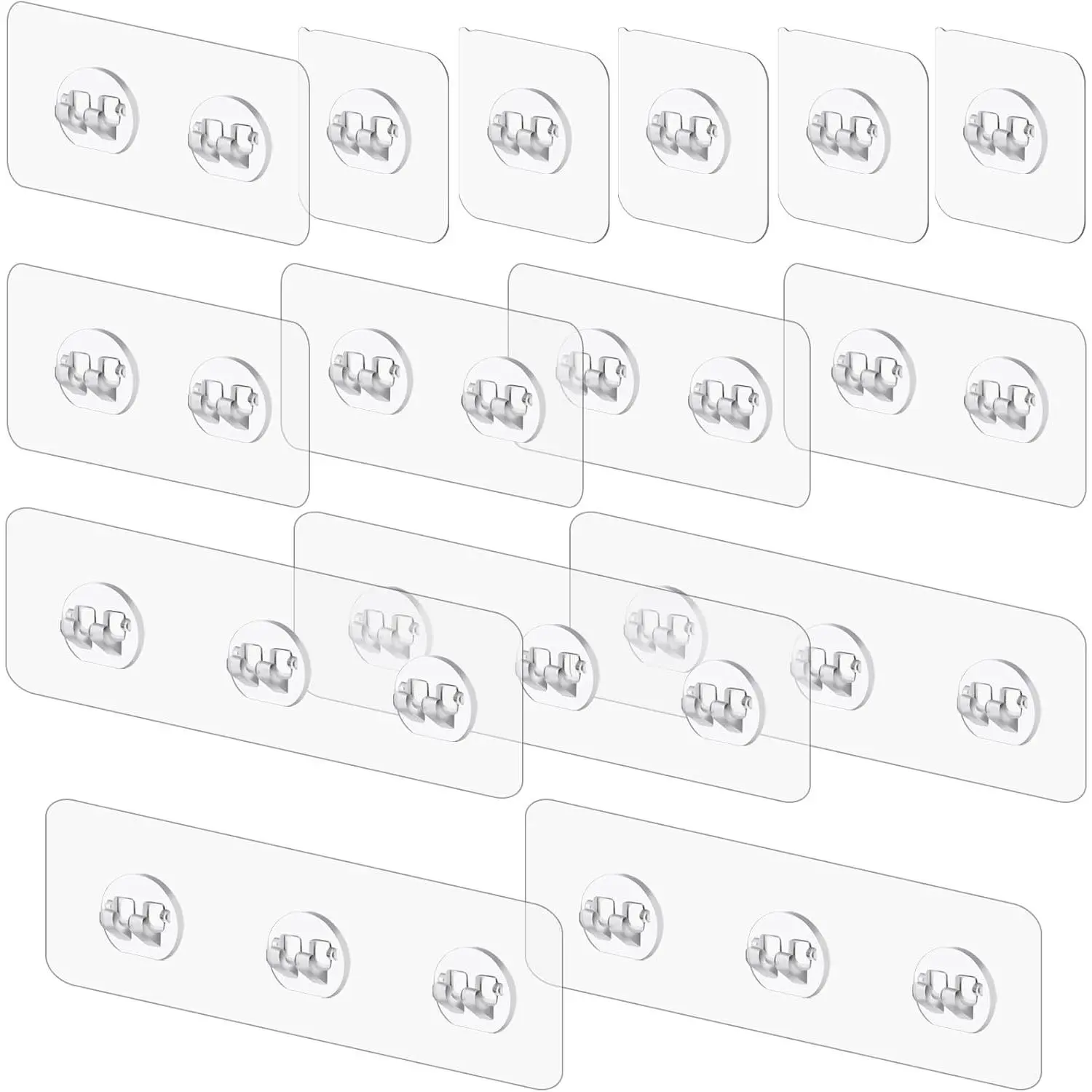 15 Pack Shower  Adhesive Replacement, No Drilling Shower Shelf,  Adhesive Hooks for Showers & Kitchen Racks
