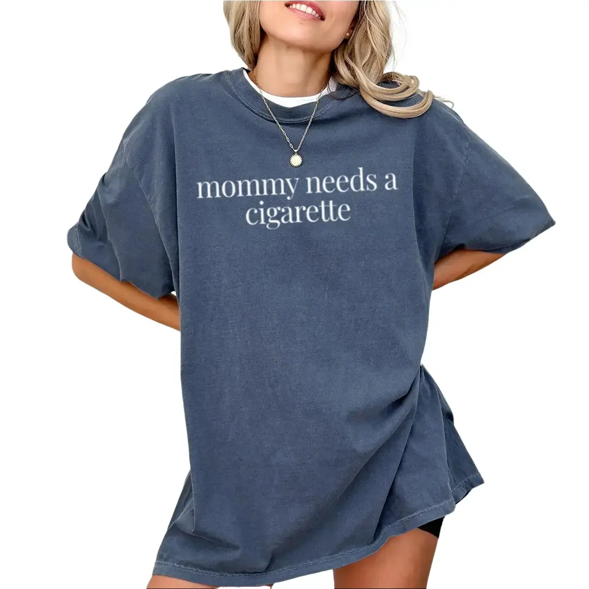 [Comfort Colors] Mommy Needs A Cigarette Shirt, Funny Mom T-shirt, Sarcastic Mom Graphic Tee, Motherhood Clothing, Tired Moms Outfits