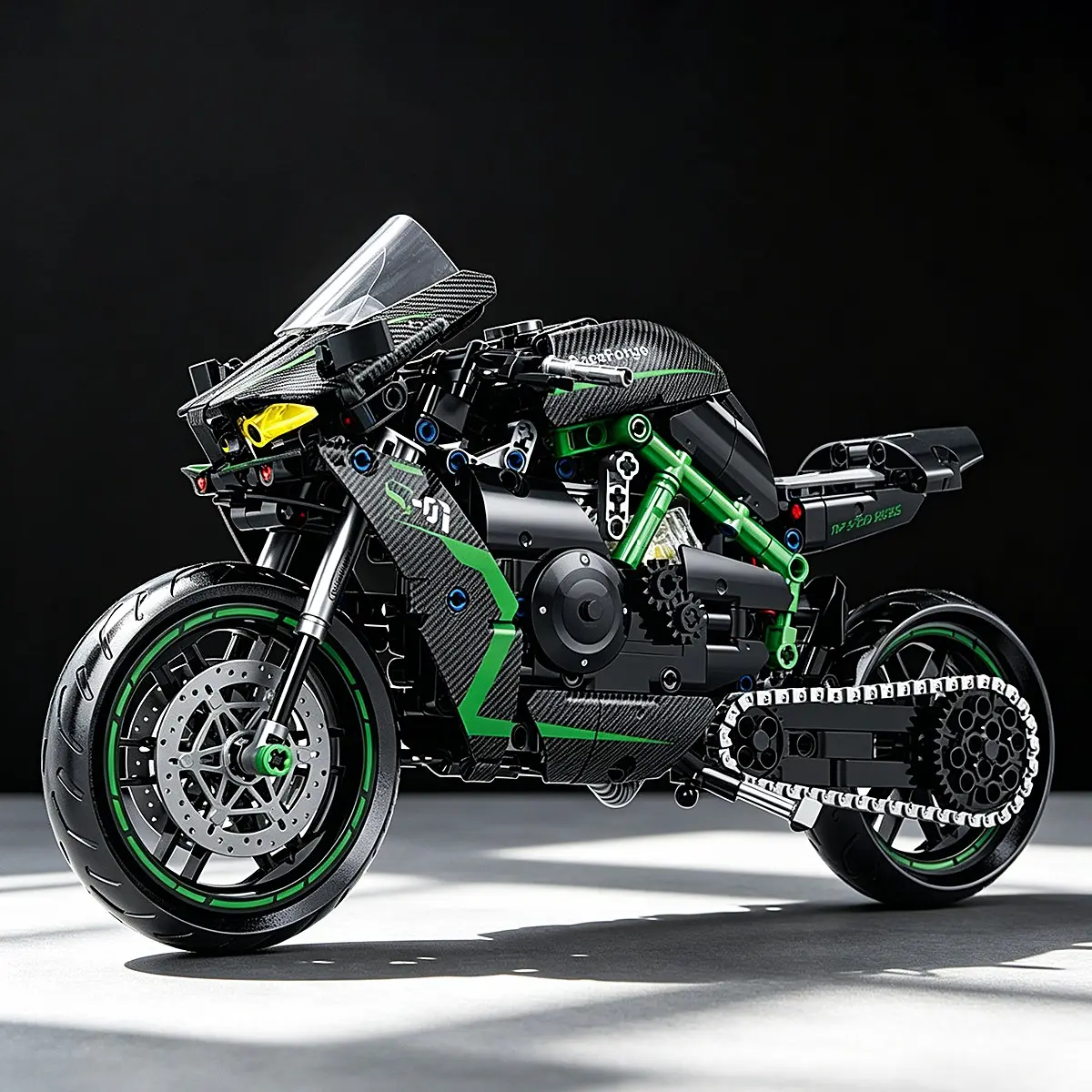 1:8 Classic Motorcycle Building Blocks Toy, Model Kit, Model Building Kits, Streamlined Racing Design, High-Difficulty Assembly Kit, Perfect Gift for Young Architects and Collectors