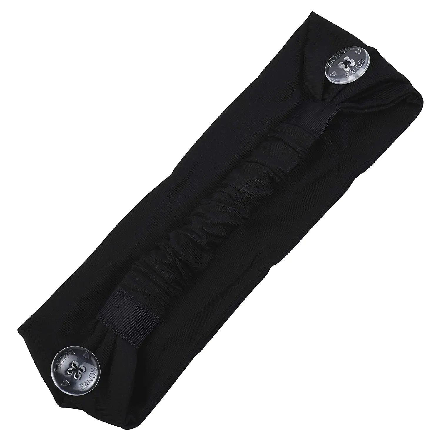 Black Savior Mask Headbands with Buttons For Masks