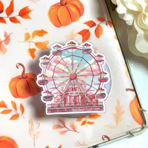 Pink Pastel Sun Spinner Phone Grip, Aesthetic Rotating Phone Holder, Cute Celestial Pop Socket, Trendy Phone Stand for Phone & Kindle Gift