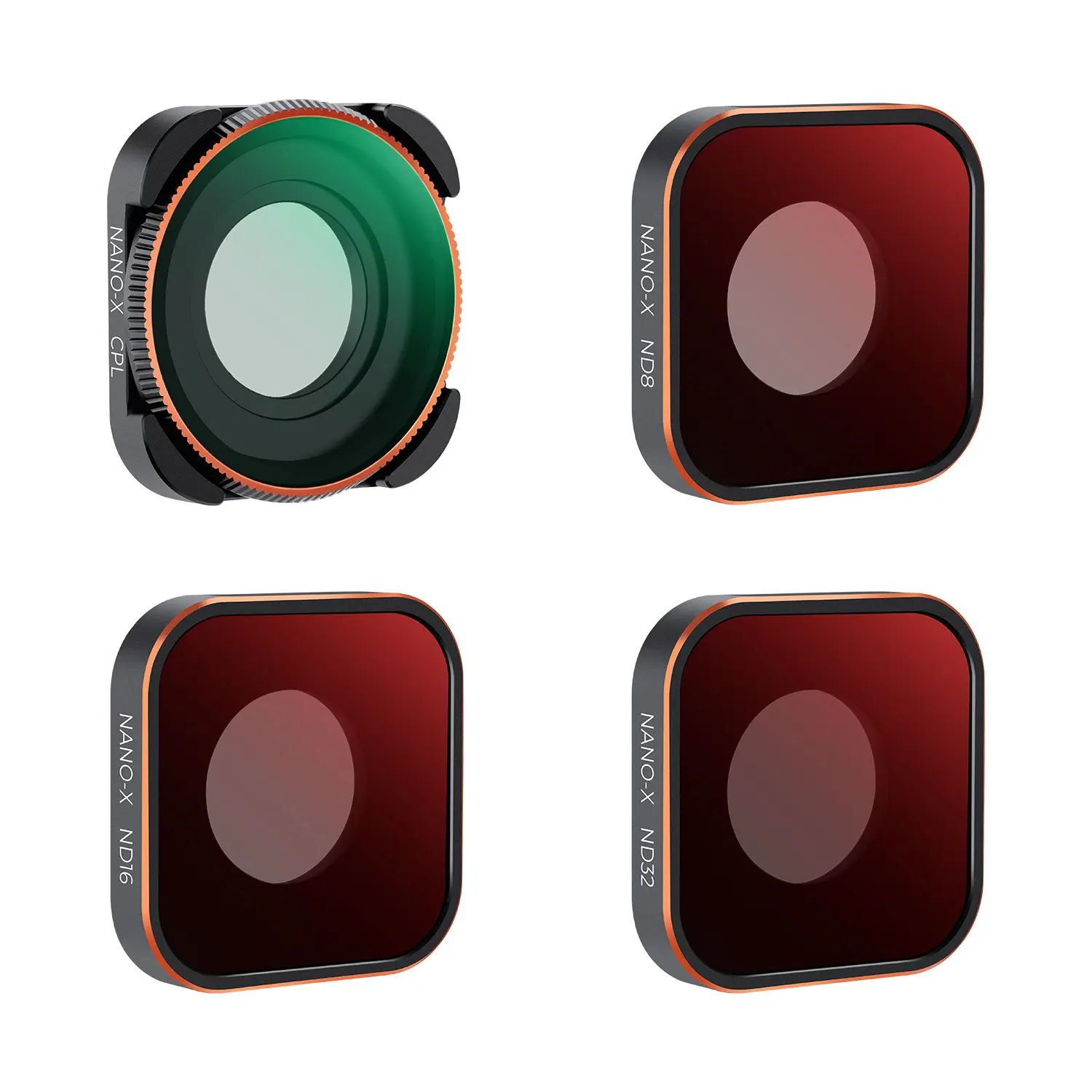 【K&F CONCEPT】 4-Pack Lens Filter ND8 ND16 ND32 CPL Compatible for GoPro Hero12/11/10/9  Black, Neutral Density & Polarizing Lens Filter Kit Protector