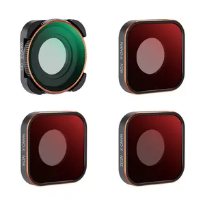 【K&F CONCEPT】 4-Pack Lens Filter ND8 ND16 ND32 CPL Compatible for GoPro Hero12/11/10/9  Black, Neutral Density & Polarizing Lens Filter Kit Protector