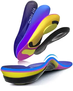 Fit Geno Arch Support Insoles for Plantar Fasciitis, Heavy Duty Orthotic Inserts for High Arch Pain Relief – Shoe Inserts for Women & Men 220lbs+, Ideal for Work Boots & Sneakers
