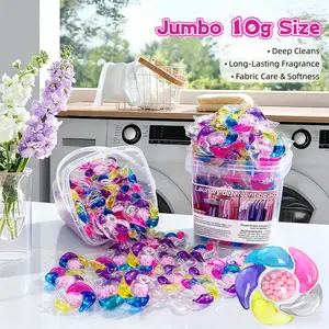 6D 6-in-1 Laundry Detergent Pods, Laundry Detergent Beads – 50 Counts Value Pack, Ultra-Concentrated Power for Deep Clean & Stain Removal, Long-Lasting Fresh Scent, Color Safe, Gentle on Skin, Easy to Use