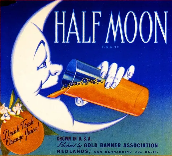 Redlands Half Moon Crescent . Home Room Wall Decor. No Frame