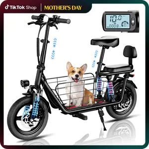 WINDHORSE C3 Folding Electric Scooter with Seat for Adults, 850W Peak, 14” Tire, 25 Miles Max Range, 22 MPH, Dual Suspension, 3 Gear Speed, Adjustable E Scooter with Seat and Basket for Commuting, 330lbs Load