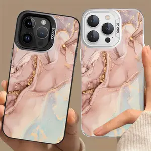 Marble Gilt E Pattern Phone Case for IPhone 16/15/14/13/12/11/Plus/Pro/Pro Max series