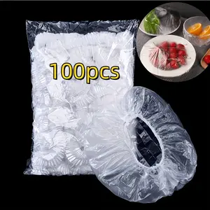 100pcs Food Preservation Film Disposable Food Cover Bags, Durable & Reusable Kitchen Essentials, Perfect for Freshness Storage, Home Kitchen