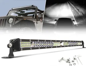 20" Ultra Slim LED Light Bar High-Intensity Single Row, 6000K White Light, Aluminum Alloy Housing, 12V/24V Work Light with Mounting Bracket & Screws Included, Work Light Bar