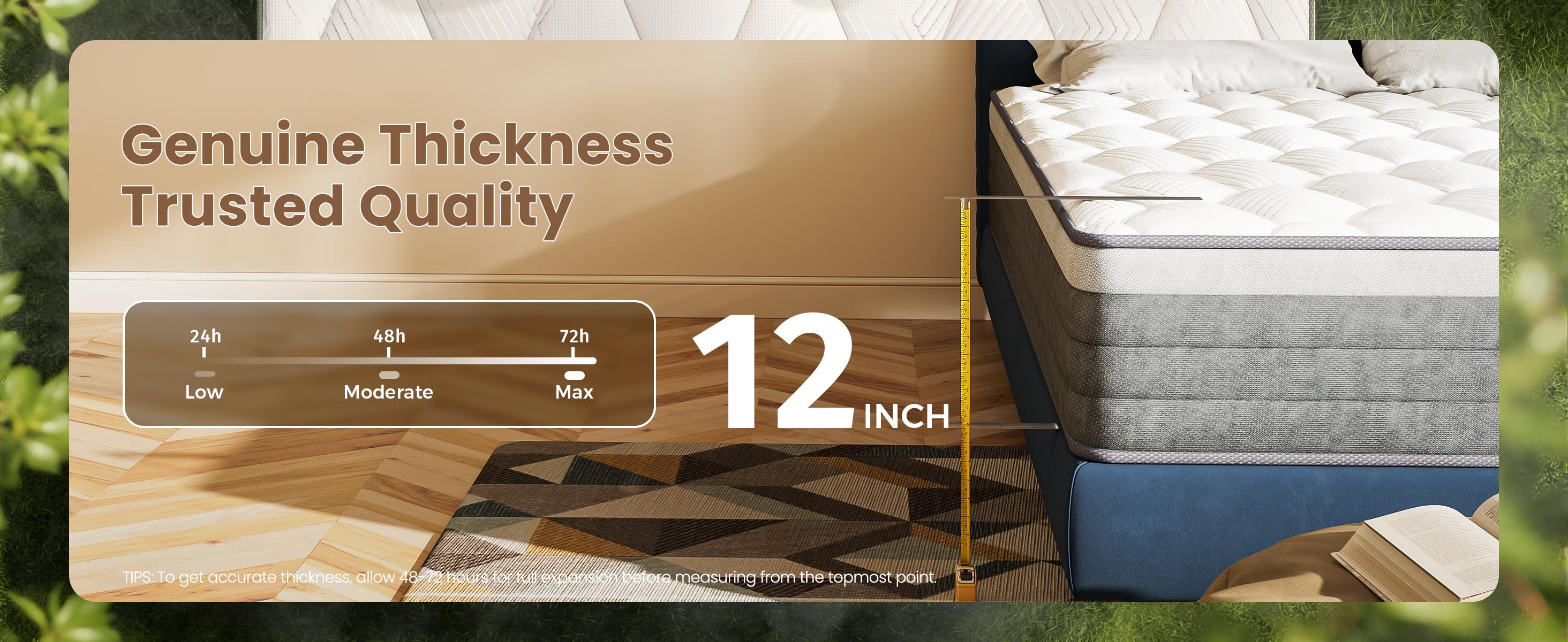 Hybrid Series Full Medium Cooling Memory Foam 12 in Bed-in-a-Box Mattress  twin mattresses