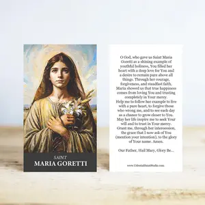 St. Maria Goretti Prayer Cards | Wallet Size | 50, 100, 250, 500, 1000