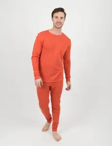 Mens Solid Orange Pajamas